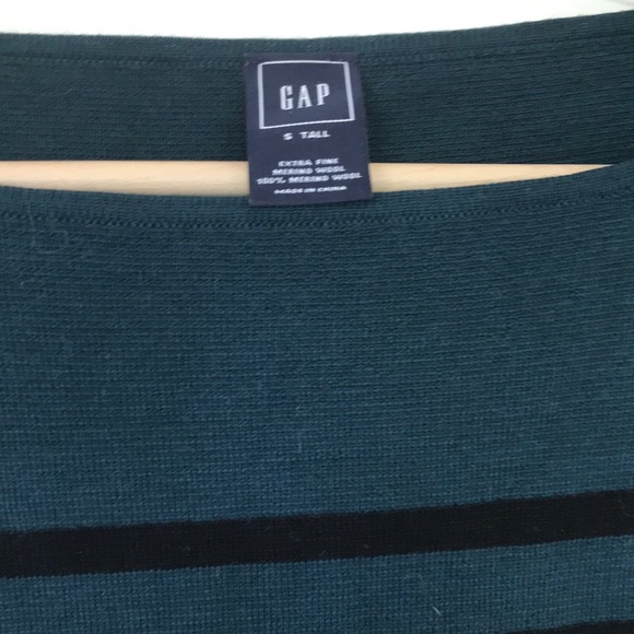 GAP Striped Merino Wool Boatneck Sweater - Picture 2 of 4